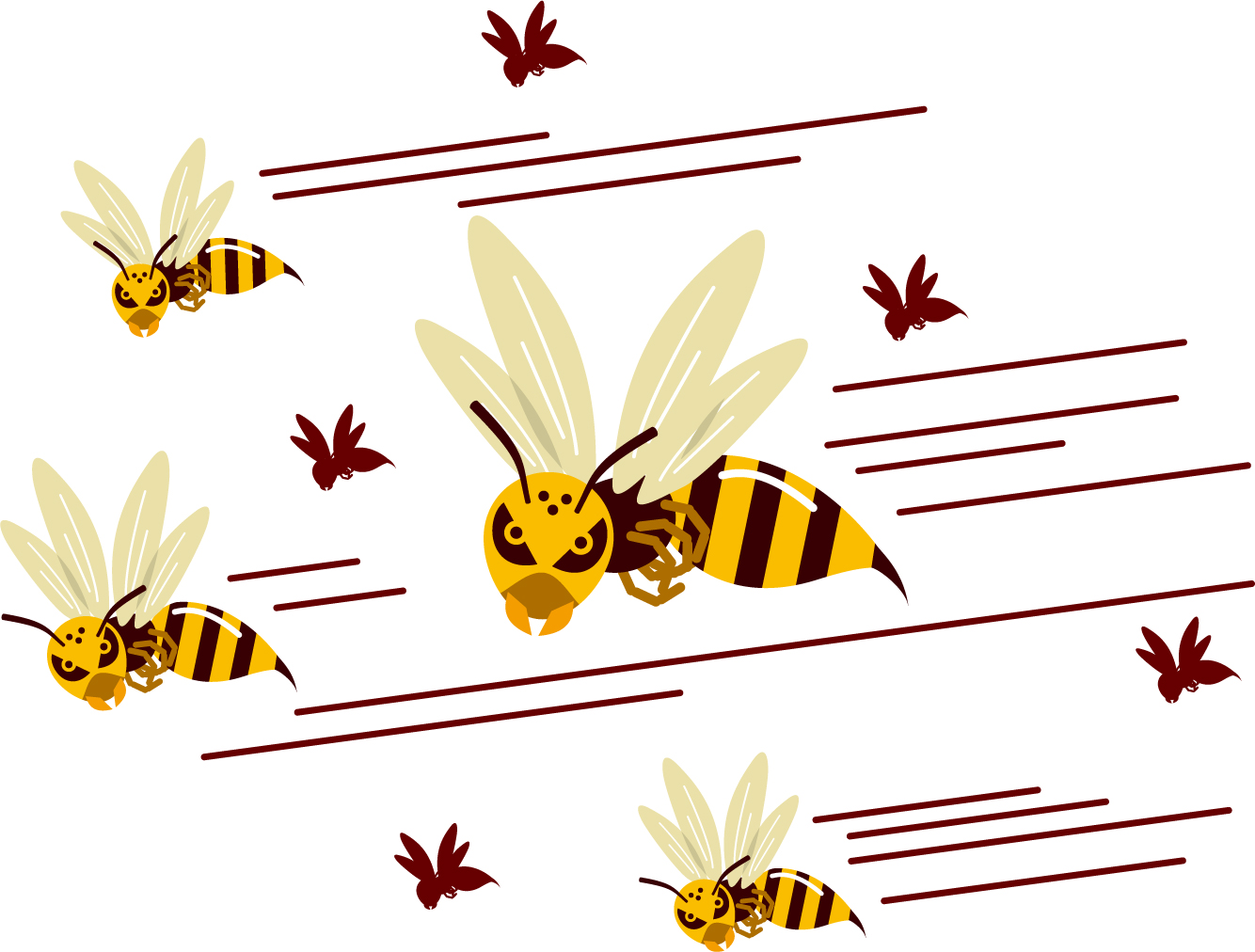 スズメバチに刺されない