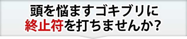 頭を悩ませる害虫に終止符を打ちませんか？
