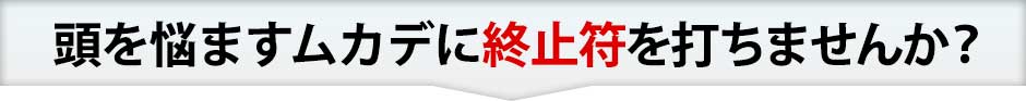頭を悩ませる害虫に終止符を打ちませんか？